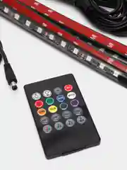 Подсветка ног салона в авто 9-18 светодиодов, RGB лента с ИК-пультом, цветомузыка