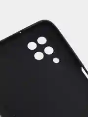 Хром чехол Samsung Galaxy A12, M12, Самсунг Галакси А12, М12 черный, силиконовый
