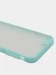 Бирюзовый чехол матовый полупрозрачный с цветными кнопками на iPhone 6, 6s
