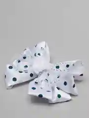 Синий бант белый
