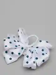 Синий бант белый