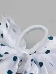 Синий бант белый