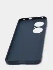 Темно-синий чехол Huawei P50, Хуавей П50 силиконовый цветной матовый