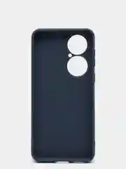 Темно-синий чехол Huawei P50, Хуавей П50 силиконовый цветной матовый