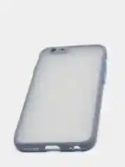 Синий меланж чехол матовый полупрозрачный с цветными кнопками на iPhone 6, 6s