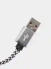 Серебряный кабель micro USB, Type-C, для зарядки и передачи данных