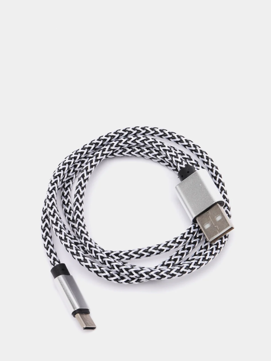 Серебряный кабель micro USB, Type-C, для зарядки и передачи данных