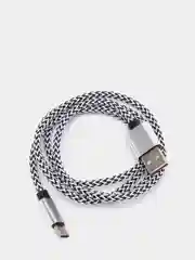 Серебряный кабель micro USB, Type-C, для зарядки и передачи данных