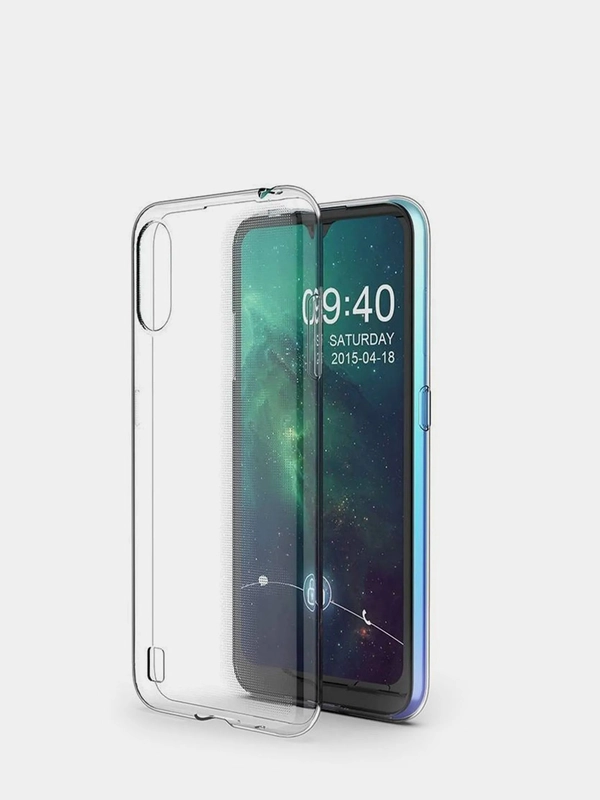 Чехол Samsung Galaxy A01, Самсунг Галакси А01 прозрачный силиконовый