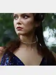 Серебряный чокер на шею женский, со стразами