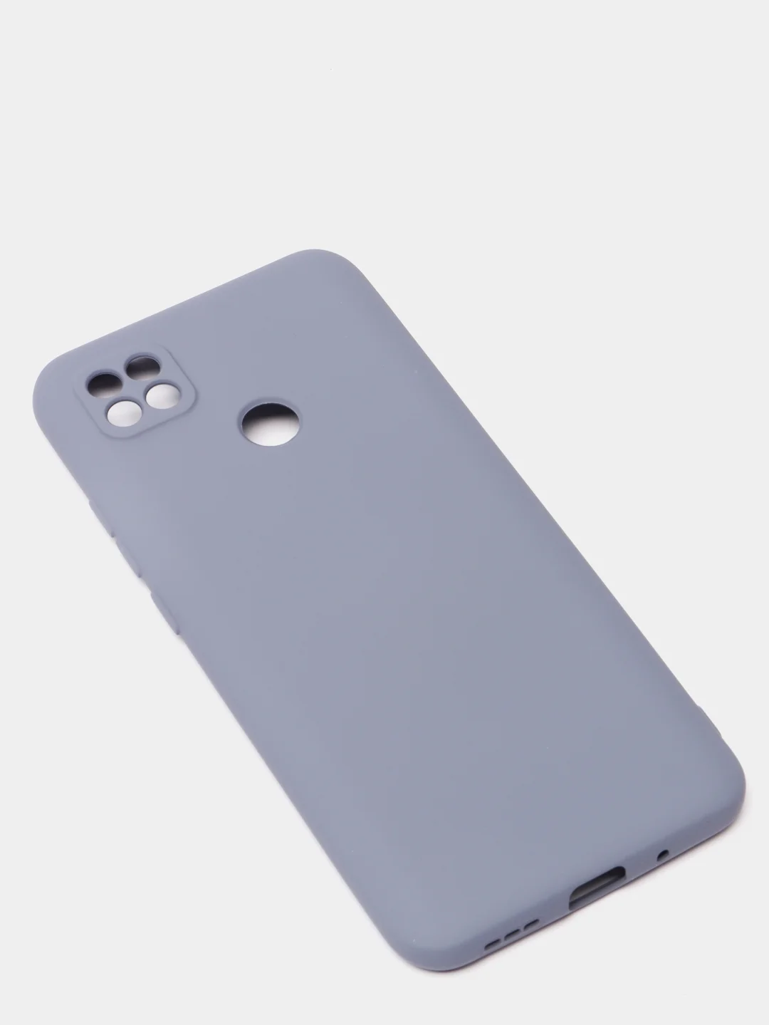 Синий меланж чехол с защитой камеры и бархатом внутри для XIAOMI REDMI 9C