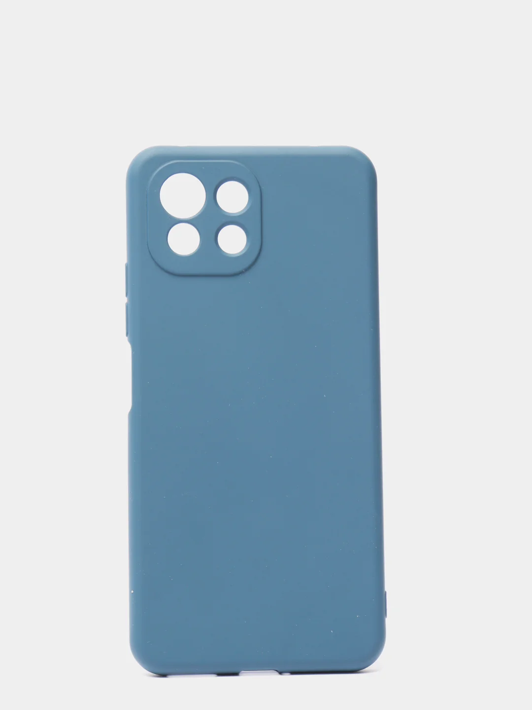 Синий меланж чехол Xiaomi Mi 11 Lite c защитой камеры и бархатом внутри