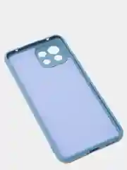 Синий меланж чехол Xiaomi Mi 11 Lite c защитой камеры и бархатом внутри