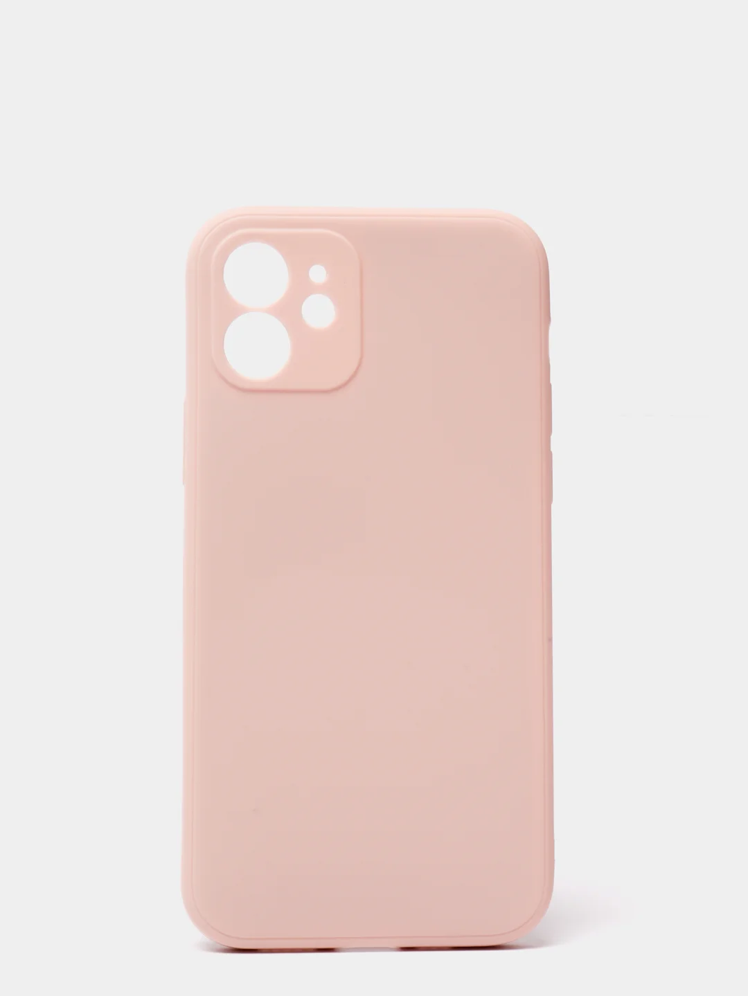 Пудровый чехол с бархатом внутри и вырезами под защиты камеры для iPhone 12