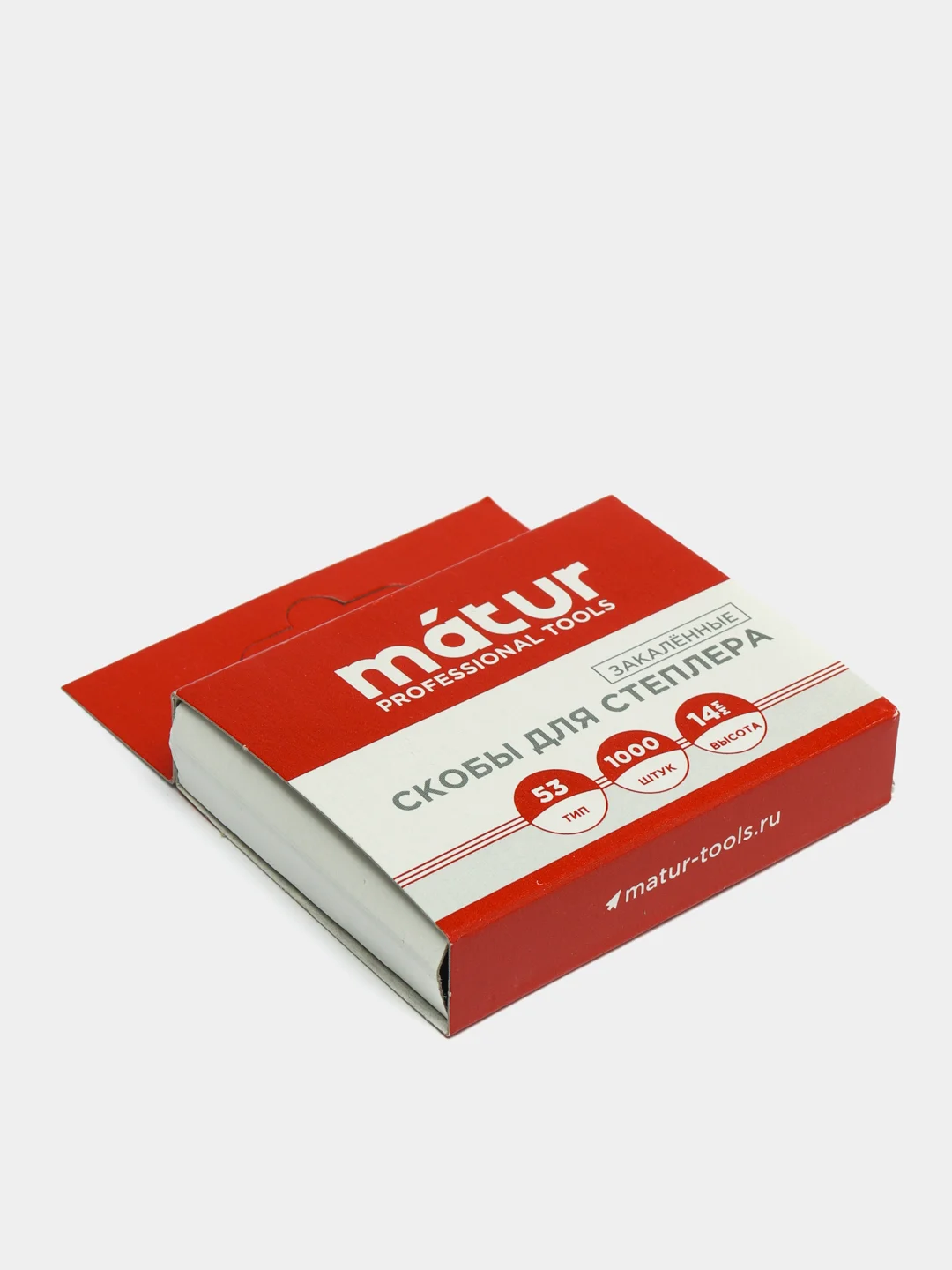 Скобы для строительного степлера Matur, тип 53, закаленные