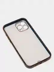 Синий чехол прозрачный с золотыми краями iPhone 12 Pro Max