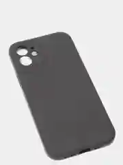 Черный чехол с бархатом внутри и вырезами под защиты камеры для iPhone 12