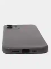 Черный чехол с бархатом внутри и вырезами под защиты камеры для iPhone 12