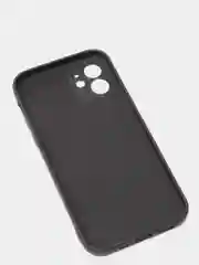 Черный чехол с бархатом внутри и вырезами под защиты камеры для iPhone 12