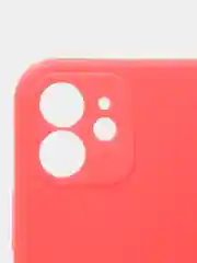 Красный чехол с бархатом внутри и вырезами под защиты камеры для iPhone 12