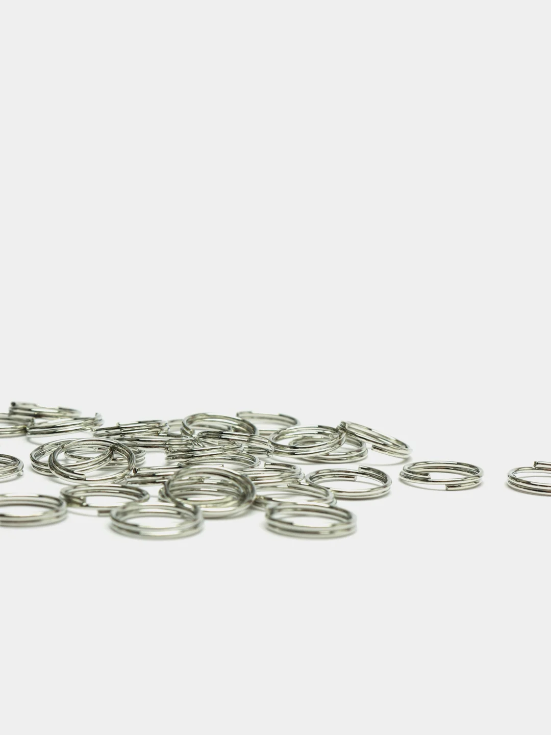 Серебряный кольцо соединительное, витое, 30 штук