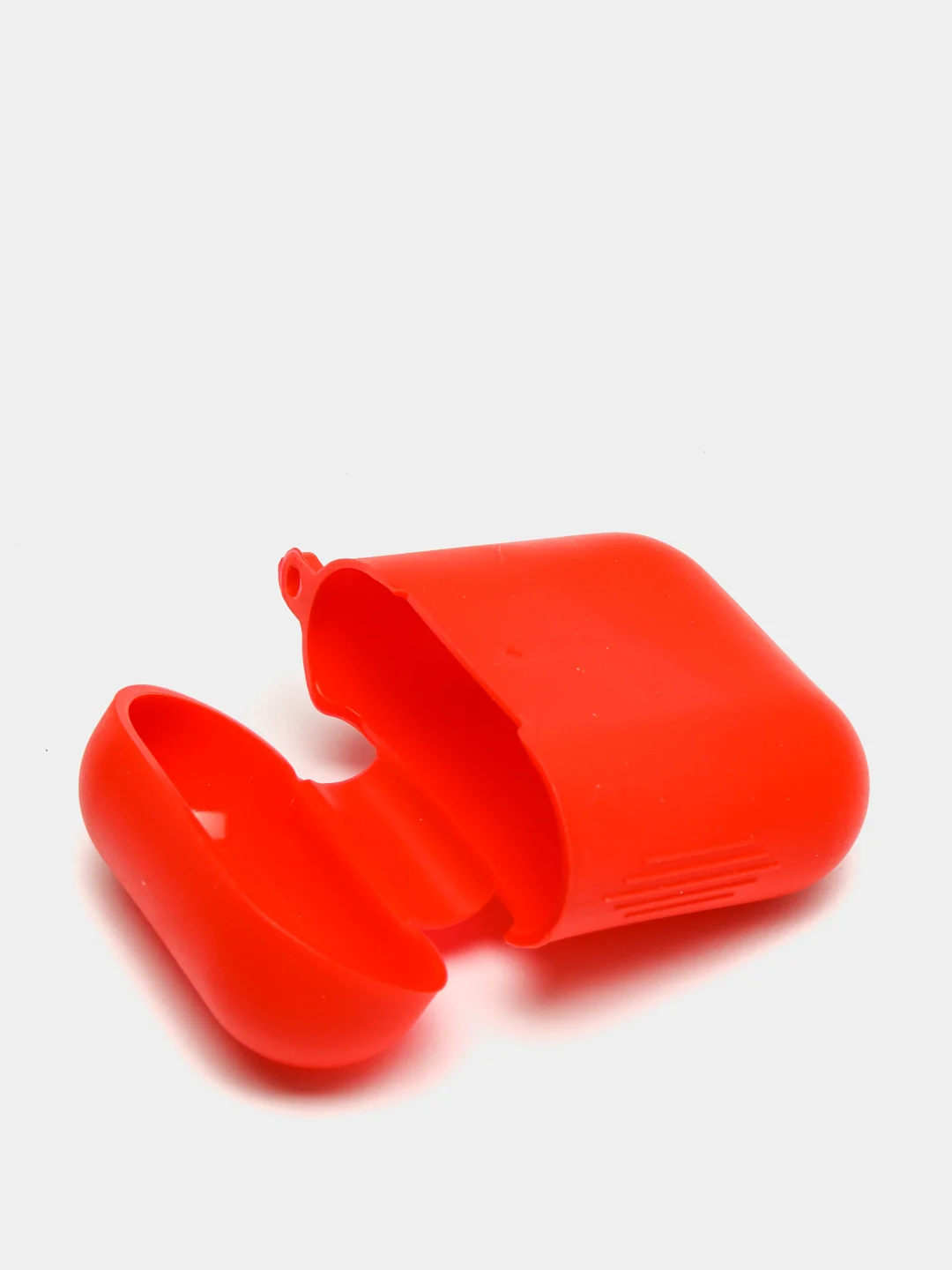 Красный силиконовый чехол для беспроводных наушников AirPods