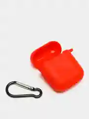 Красный силиконовый чехол для беспроводных наушников AirPods