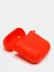 Красный силиконовый чехол для беспроводных наушников AirPods