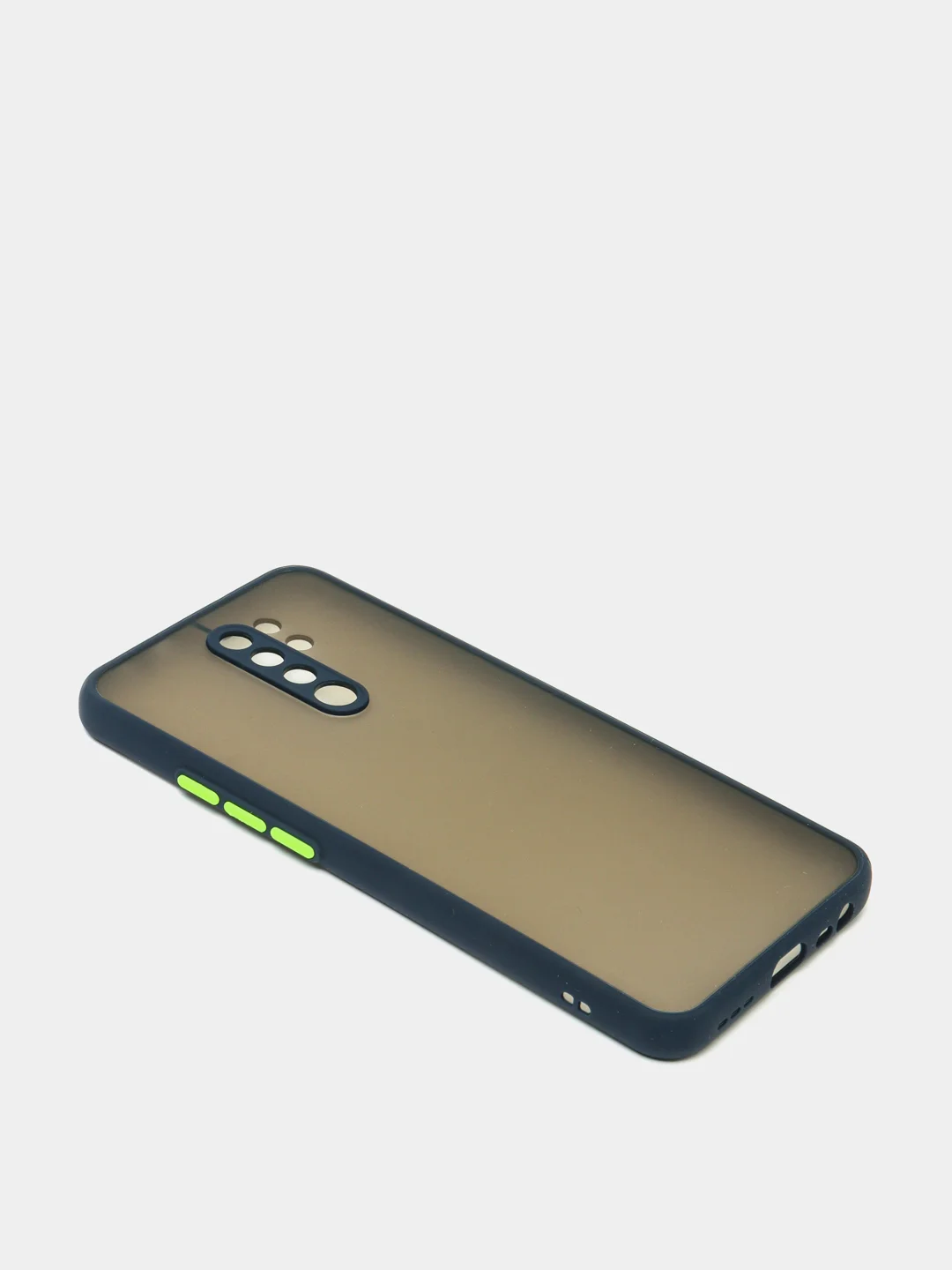 Темно-синий чехол Xiaomi Redmi 9 (Сяоми Редми 9) пластиковый матовый с цветными кнопками