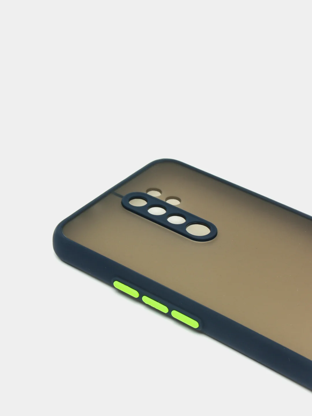 Темно-синий чехол Xiaomi Redmi 9 (Сяоми Редми 9) пластиковый матовый с цветными кнопками