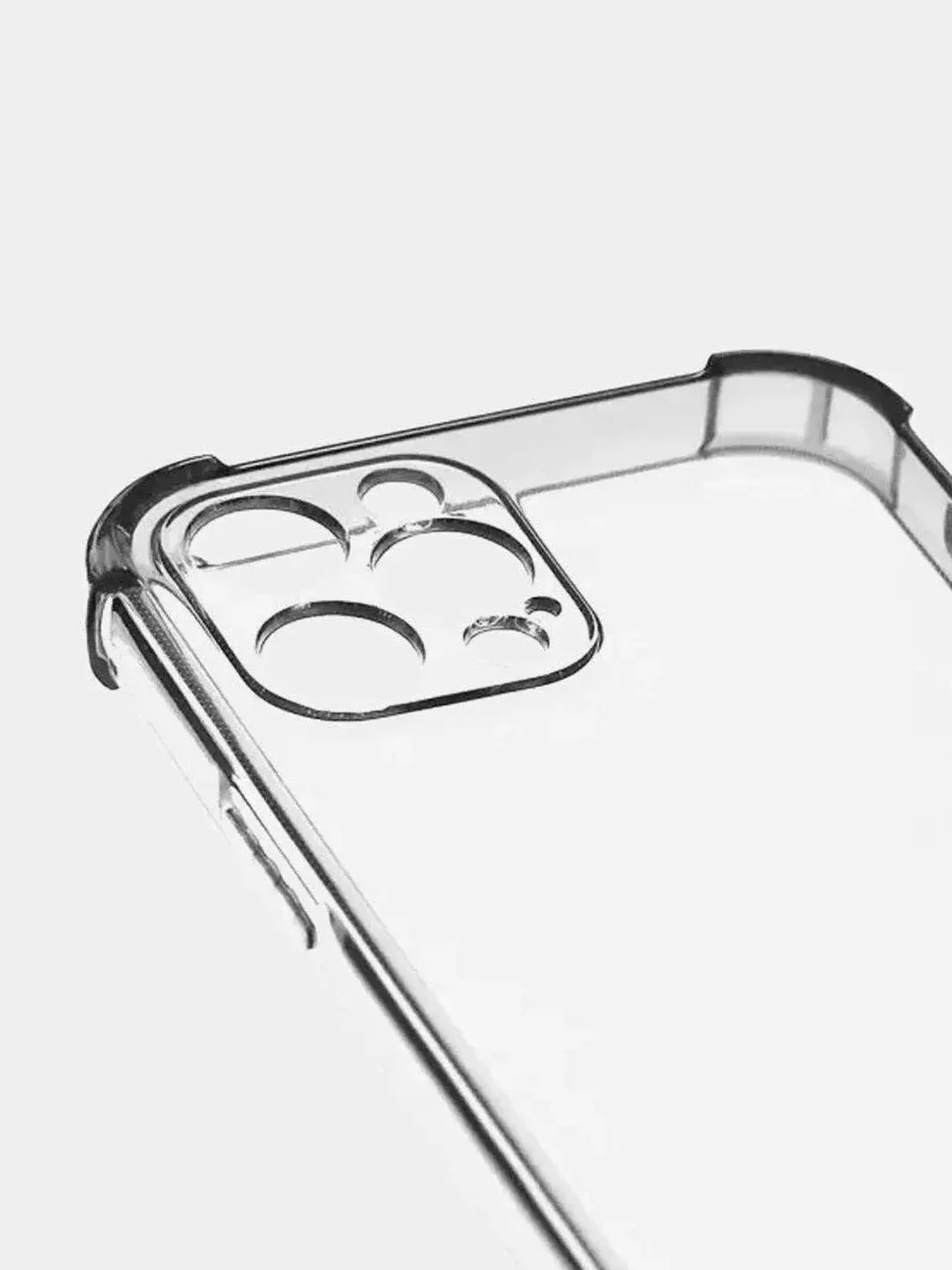 Чехол с защитой для iPhone (Айфон) 6s, 7, 8 Plus, SE, 20, X, XS, XR, 11 Pro Max, 12 Mini, 13, 14, прозрачный