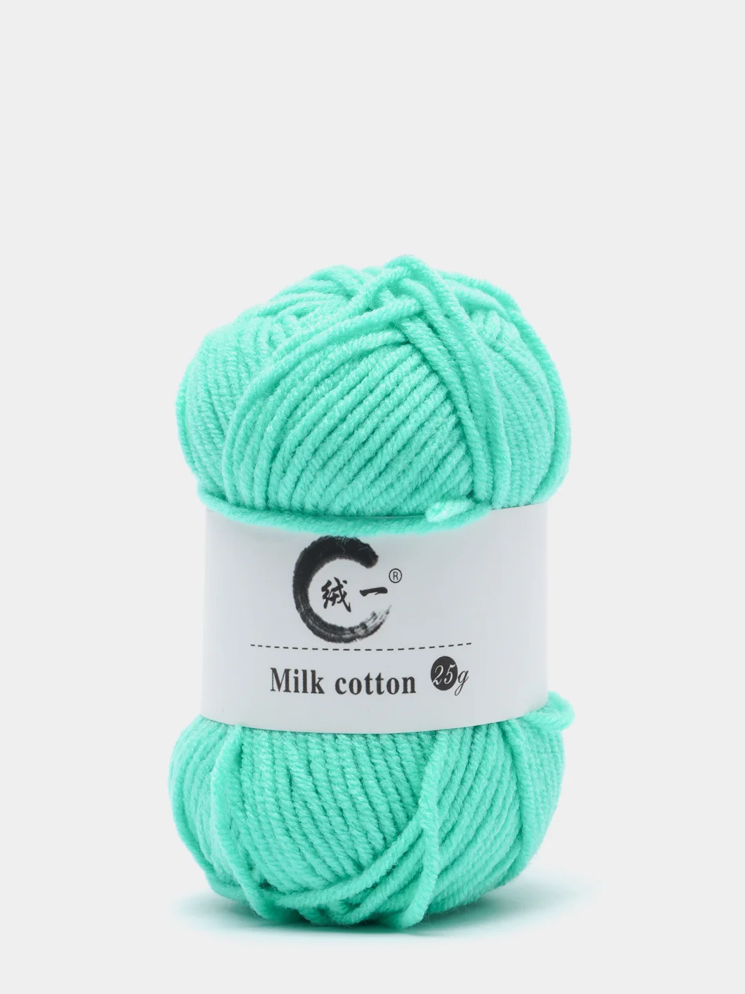 Зеленый пряжа детская хлопковая "Milk cotton", 25 г