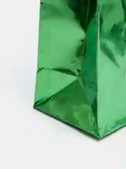 Зеленый подарочный пакет, голографический, 38 х 28 х 10