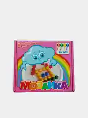 Мозаика детская, круглая, развивающая, пластмассовая, 80 фишек