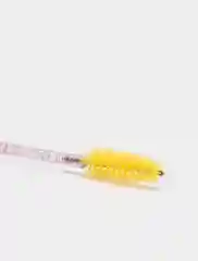 Желтый щеточка для ресниц и бровей, с блёстками, 1 штука