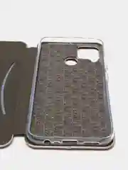 Золотой чехол-книжка для Realme C12 Реалми С12 книжка с магнитным замком, карман для карты