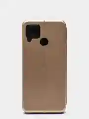 Золотой чехол-книжка для Realme C12 Реалми С12 книжка с магнитным замком, карман для карты