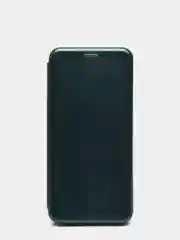 Зеленый чехол-книжка для Realme C12 Реалми С12 книжка с магнитным замком, карман для карты