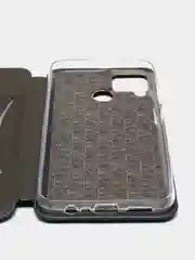 Золотой чехол-книжка для Realme C12 Реалми С12 книжка с магнитным замком, карман для карты