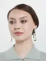 Бежевый меланж серьги геометрия