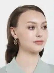 Горчичный серьги женские золотые