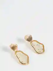 Горчичный серьги женские золотые