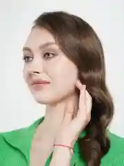 Лавандовый браслет красная нить с кулоном