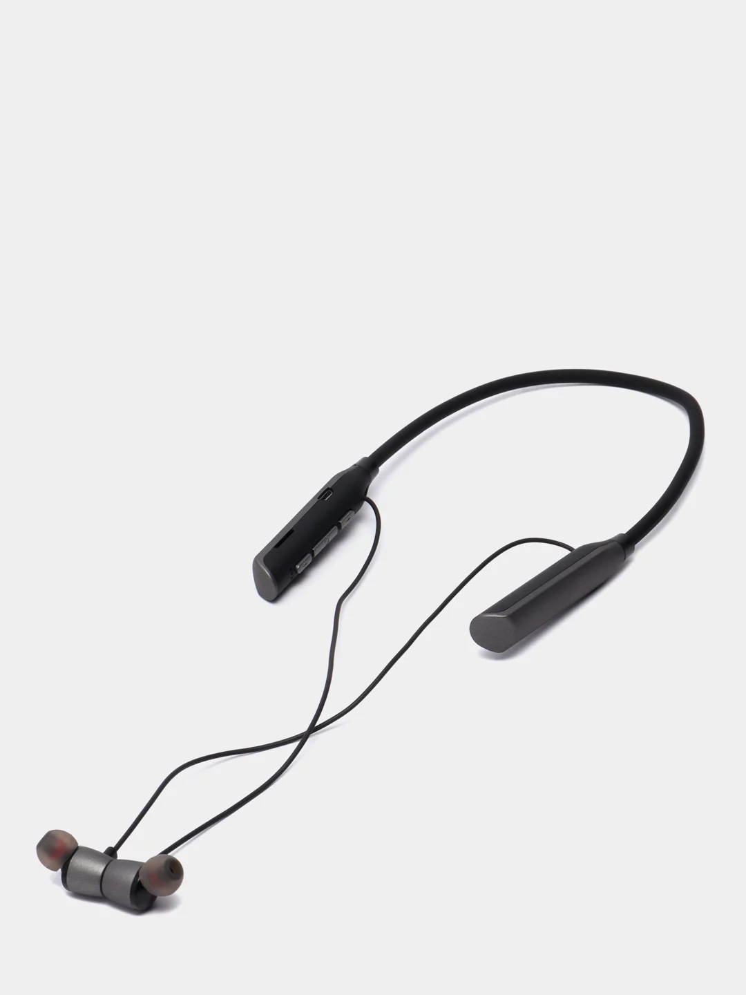 Черный беспроводные наушники-вкладыши в чехле / Bluetooth наушники для спорта / Блютуз гарнитура