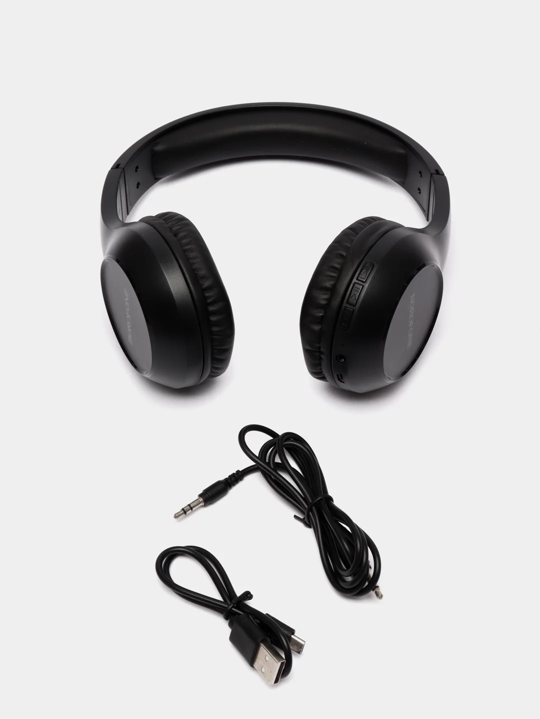 Черный беспроводные полноразмерные наушники с микрофоном Borofone BO12 extra bass