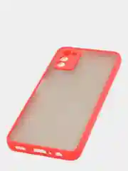 Красный чехол Samsung Galaxy A03s (Самсунг Галакси А03с) пластиковый матовый с цветными кнопками