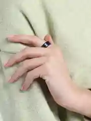 Синий кольцо титановое унисекс