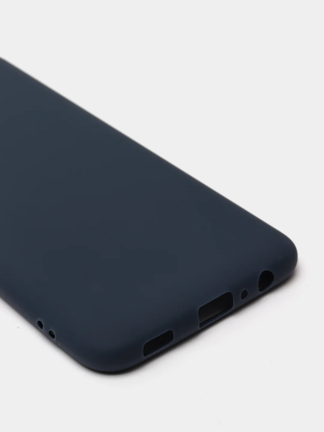 Синий силиконовый чехол Samsung Galaxy A03 (Самсунг Галакси А03) прозрачный