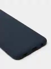 Синий силиконовый чехол Samsung Galaxy A03 (Самсунг Галакси А03) прозрачный