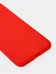Красный силиконовый чехол Samsung Galaxy A03 (Самсунг Галакси А03) прозрачный